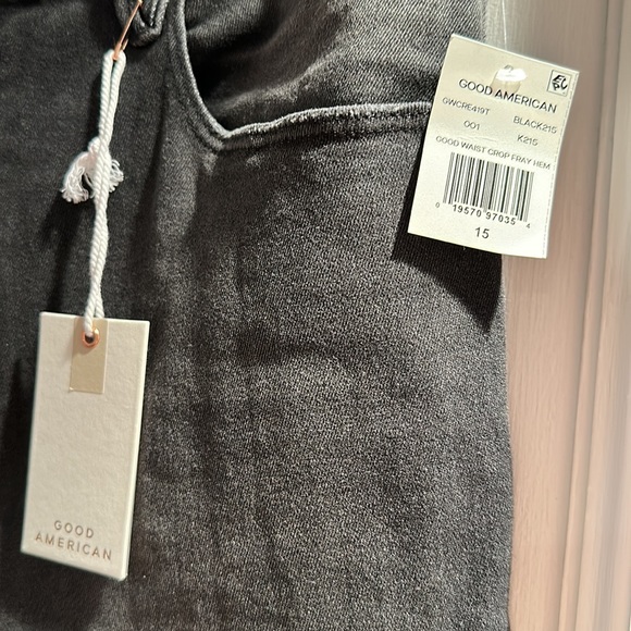 Good American skinny crop fray gray jeans. Sz 15. (12-14 US). - Picture 2 of 8
